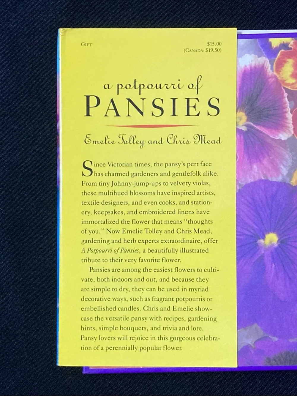 The Potpourri of Pansies by Emelie Tolley and Chris Mead Hardcover